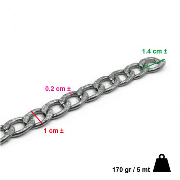 Silver Hammered Aluminum Chain: Customize Your Handmade Creations | Tessiland