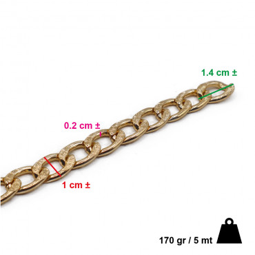 Gold Hammered Aluminum Chain: Customize Your Handmade Creations | Tessiland