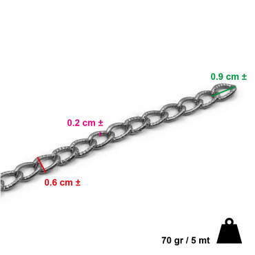 Catena in Alluminio Martellata Argento: Il Tocco Chic per le Decorazioni Handmade | Tessiland