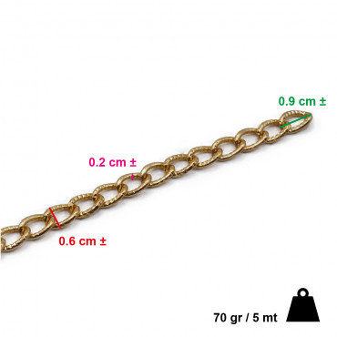 Gold Hammered Aluminum Chain: The Chic Touch for Handmade Decorations | Tessiland