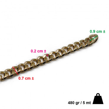 Cadena Diamante Oro: Solidez y Elegancia para Tus Creaciones Crochet | Tessiland