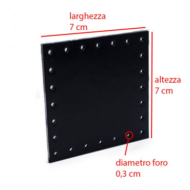 Cuadrado Ecopiel 7x7 Tessiland para aplicaciones de ganchillo Negro