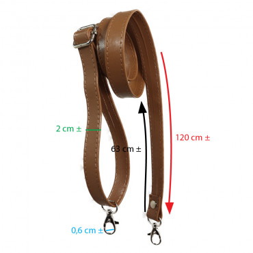 Old Style Leather Gold Bag Strap for Crochet Creations | Tessiland