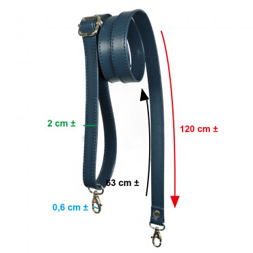 Sangle de sac Old Style Navy Or pour créations au crochet | Tessiland