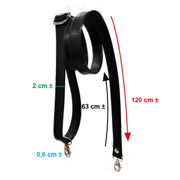 Old Style Black Gold Bag Strap for Crochet Creations | Tessiland