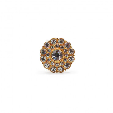 Diana Jewel Button Gold in Flower Shape | Tessiland