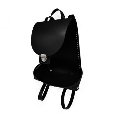 Set zainetto Travel in ecopelle per crochet con spallacci Nero