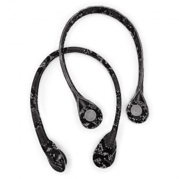 Manici stile Obag con chiusura a vite per borse medie e grandi Antracite