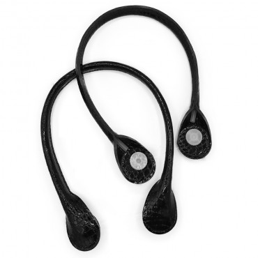 Manici stile Obag con chiusura a vite per borse medie e grandi Nero