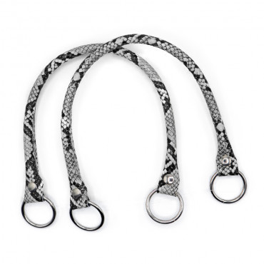 Par de asas Circle en Ecopiel para creaciones de ganchillo Vipera Gris | Tessiland