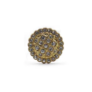 Bouton bijou Real or cristaux | Tessiland