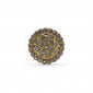 Real Jewelry Button in Gold with Crystals | Tessiland
