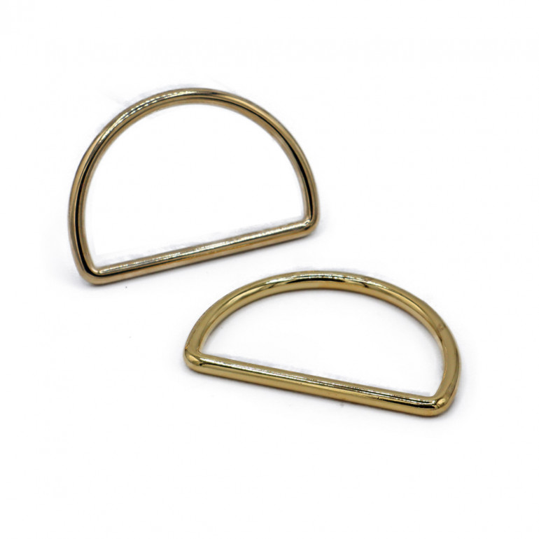 Gold Semicircular Rings 50mm - Versatile Accessories for Unique Creations | Tessiland
