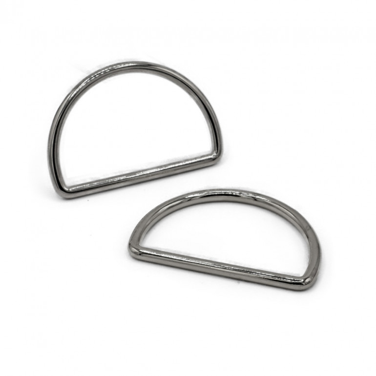 Silver Semicircular Rings 50mm - Versatile Accessories for Unique Creations | Tessiland