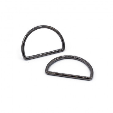 Gunmetal gray Semicircular Rings 40mm - Versatile Accessories for Unique Creations | Tessiland