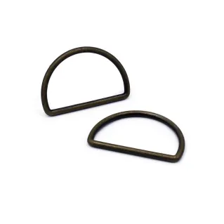 Anillos semicirculares para bolsas de hierro made in Italy 2pz Ottone