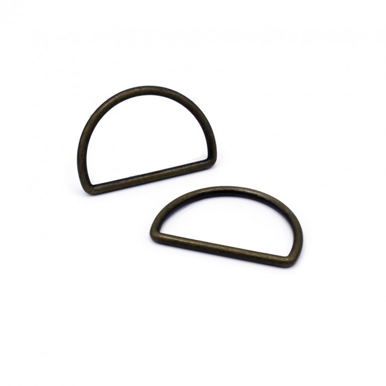 Anillos semicirculares Latón de 30 mm: accesorios versátiles para creaciones únicas | Tessiland