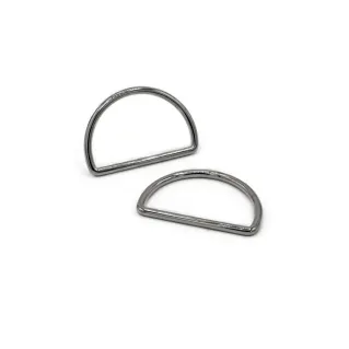 Anillos semicirculares para bolsas de hierro made in Italy 2pz Argento