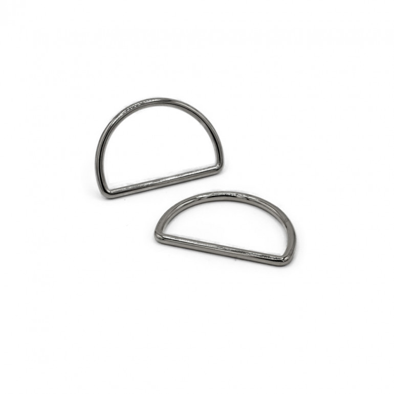 Anneaux semi-circulaires Argent 25 mm - Accessoires polyvalents pour des créations uniques | Tessiland