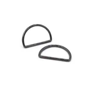 Semi-Circular Iron Rings for Bags Made in Italy 2pcs Canna di fucile
