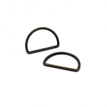 Anillos semicirculares Latón de 25 mm: accesorios versátiles para creaciones únicas | Tessiland