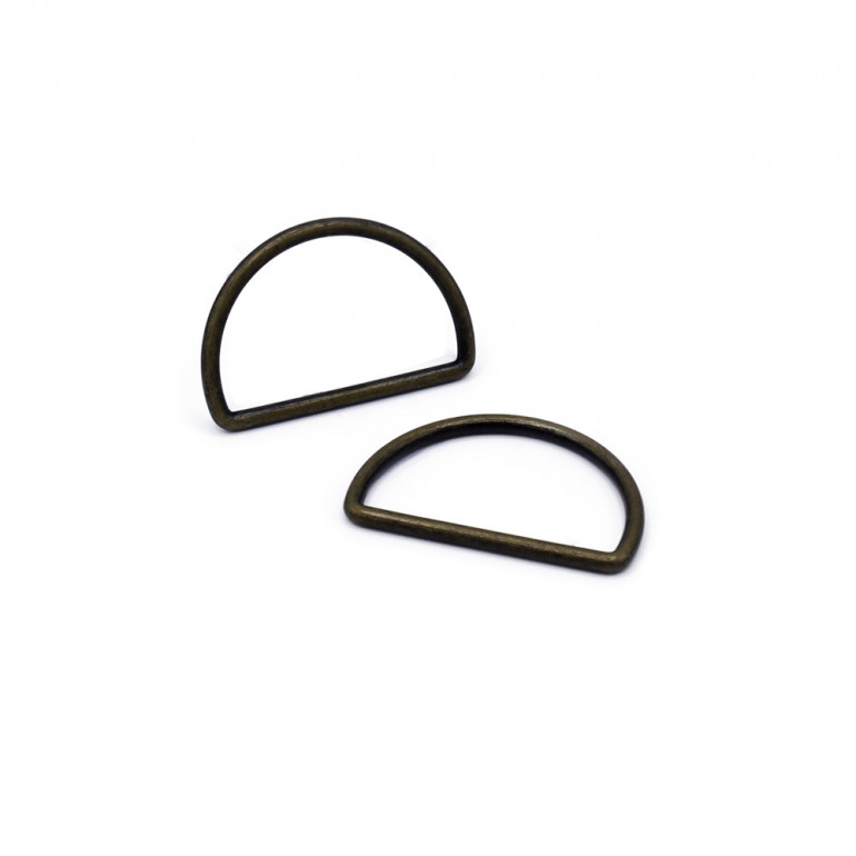 Anneaux semi-circulaires Laiton 25 mm - Accessoires polyvalents pour des créations uniques | Tessiland