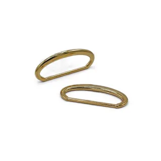Anneaux ovales pour sacs en zama fabriqués en Italie 2pcs Oro