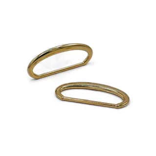 Anillos ovalados para bolsas en zama made in Italy 2pz Oro