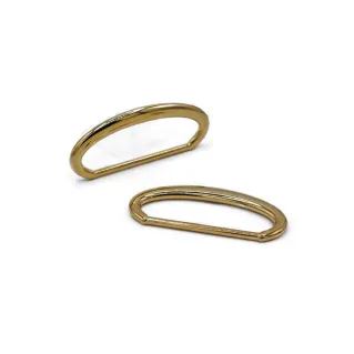 Anillos ovalados para bolsas en zama made in Italy 2pz Oro