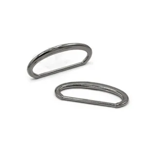 Anillos ovalados para bolsas en zama made in Italy 2pz Argento