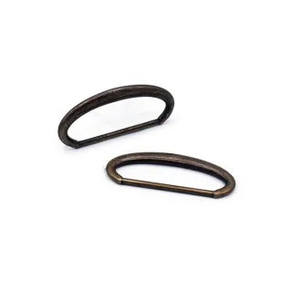 Anillos ovalados para bolsas en zama made in Italy 2pz Ottone