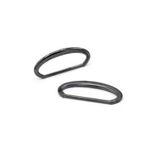 Oval Rings for Bags in Zamak Made in Italy 2pcs Canna di fucile
