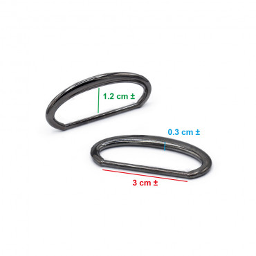 Discover the Revolutionary 30mm Gunmetal Gray Oval Rings - Transform Your Crochet Accessories | Tessiland