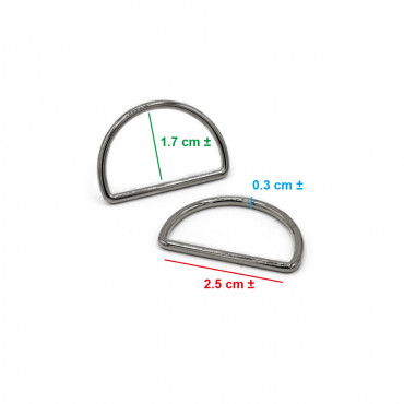 Anneaux semi-circulaires Argent 25 mm - Accessoires polyvalents pour des créations uniques | Tessiland