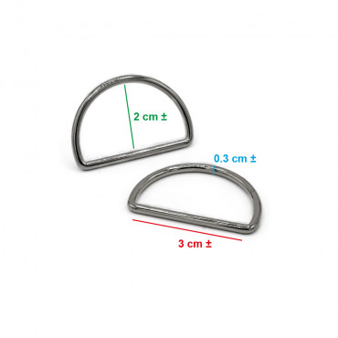 Anelli Semicircolari Argento  30mm - Accessori Versatili per Creazioni Uniche | Tessiland