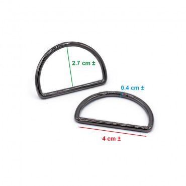 Anelli Semicircolari Canna di Fucile 40mm - Accessori Versatili per Creazioni Uniche | Tessiland