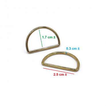Anneaux semi-circulaires Or 25 mm - Accessoires polyvalents pour des créations uniques | Tessiland