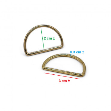 Gold Semicircular Rings 30mm - Versatile Accessories for Unique Creations | Tessiland