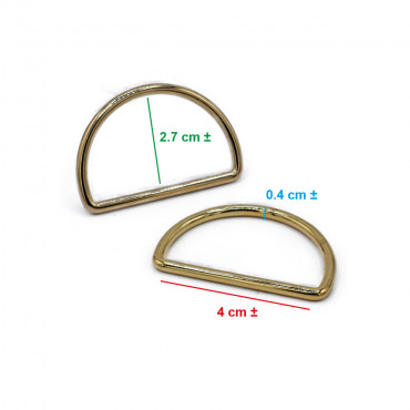 Anneaux semi-circulaires Or 40 mm - Accessoires polyvalents pour des créations uniques | Tessiland