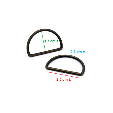 Anneaux semi-circulaires Laiton 25 mm - Accessoires polyvalents pour des créations uniques | Tessiland