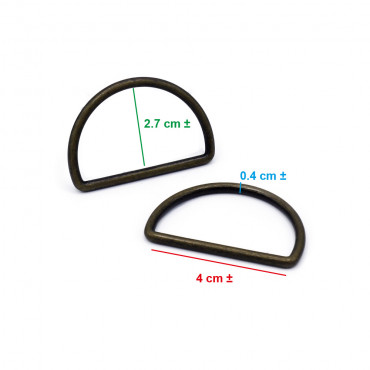 Brass Semicircular Rings 40mm - Versatile Accessories for Unique Creations | Tessiland