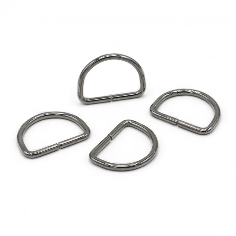 Anneaux Semi-circulaires Ouverts de 20mm Argent pour Accessoires de Crochet | Tessiland