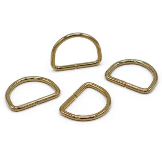 Anillos semicirculares abiertos para bolsas de hierro made in Italy 4pz Oro