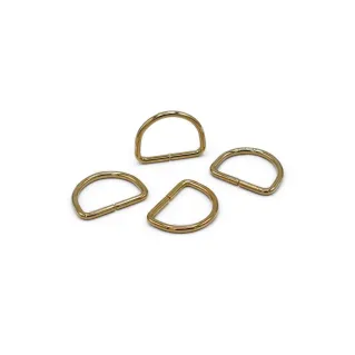Anneaux semi-circulaires ouverts pour sacs en fer made in Italy 4pcs Oro