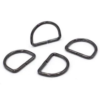 Anillos semicirculares abiertos para bolsas de hierro made in Italy 4pz Canna di fucile