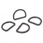25mm Gunmetal gray Open Semi-Circular Rings for Crochet Accessories | Tessiland