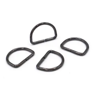 Anillos semicirculares abiertos para bolsas de hierro made in Italy 4pz Canna di fucile