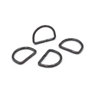 Anillos semicirculares abiertos para bolsas de hierro made in Italy 4pz Canna di fucile
