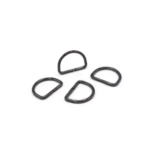 Anillos semicirculares abiertos para bolsas de hierro made in Italy 4pz Canna di fucile