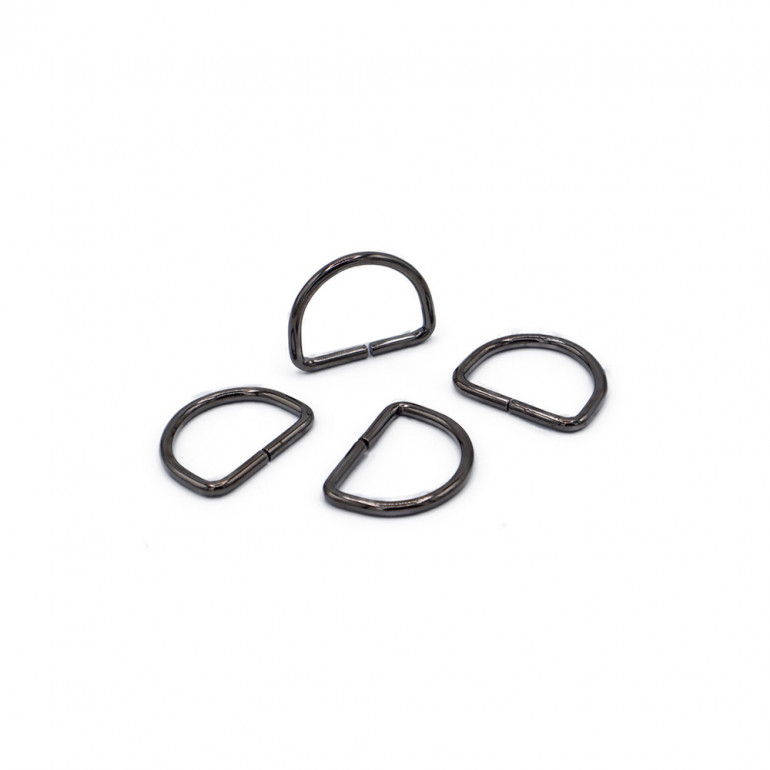 Anneaux Semi-circulaires Ouverts de 10mm Gunmetal  pour Accessoires de Crochet | Tessiland